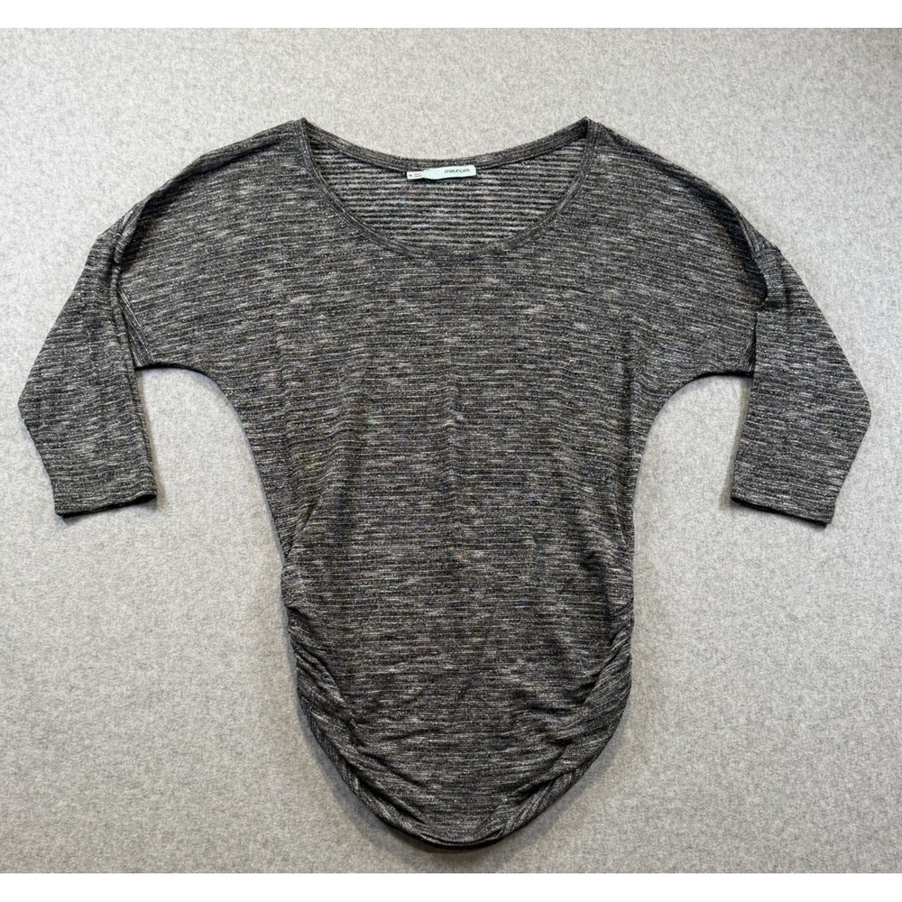 Maurice's Medium Women's Casual Shirt / Top Silver Black Size XS